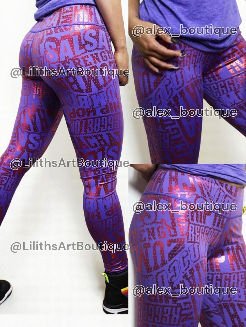 Zumba Rhythm Leggings Purple Pop Size XS (E080)